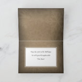 折り紙の白と金の雪の結晶のクリスマスカードII カード (内部)