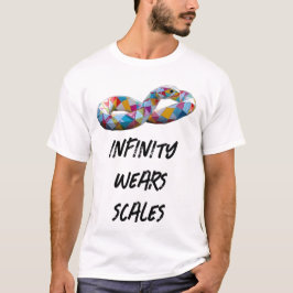折り紙の蛇の無限大のシンボル Tシャツ