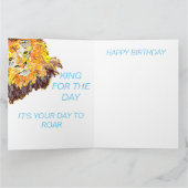 折り紙の誕生日カード : 誕生日のライオン カード (内部)