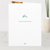 折り紙の誕生日カード : 誕生日のライオン カード (裏面)