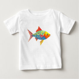 折り紙の魚 ベビーTシャツ