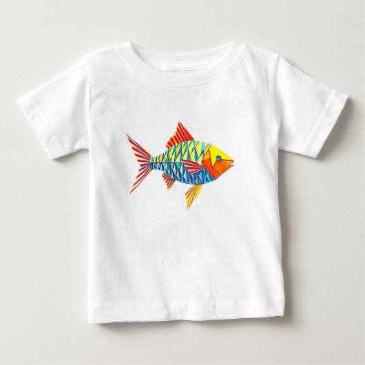 折り紙の魚 ベビーTシャツ (正面)