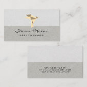 折り紙の鳥アイコン 名刺 (正面/裏面)