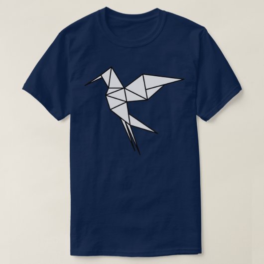 折り紙の鳥(1) Tシャツ (デザイン正面)