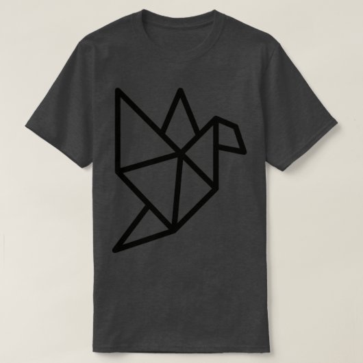 折り紙の鳥(2) Tシャツ (デザイン正面)