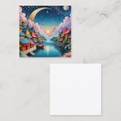 折り紙は伝統的Fの日本の紙術 スクエア名刺 (正面/裏面)