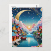 折り紙は伝統的Fの日本の紙術 ポストカード (正面/裏面)