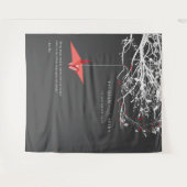 折り紙ぶら下がった紙ク結婚レーンの背景 タペストリー (正面(横))