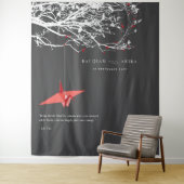 折り紙ぶら下がった紙ク結婚レーンの背景 タペストリー (インサイチュ)