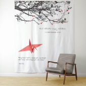 折り紙ぶら下がった紙ク結婚レーンの背景 タペストリー (インサイチュ)