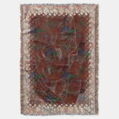 折り紙アジ伝統的アモチーフ スローブランケット (正面縦)