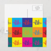 折り紙アポップ・アートのート ポストカード (正面/裏面)