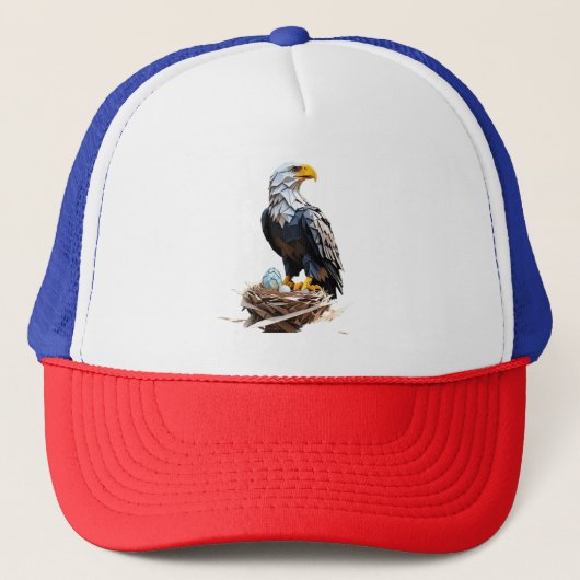 折り紙アメリカ鷲Tシャツ キャップ (正面)