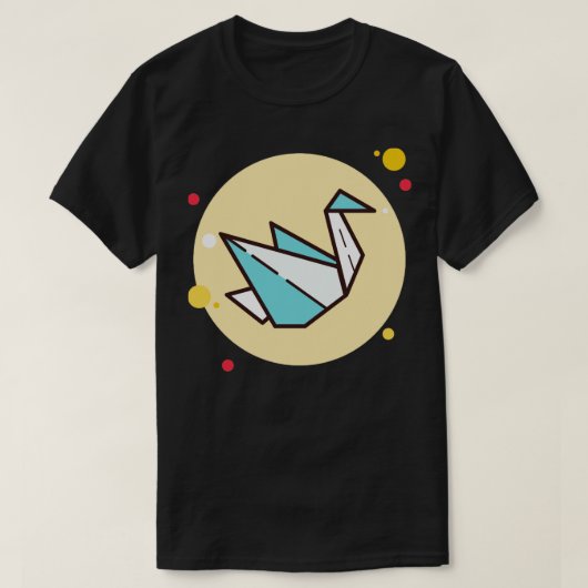 折り紙アートクレーン Tシャツ (デザイン正面)