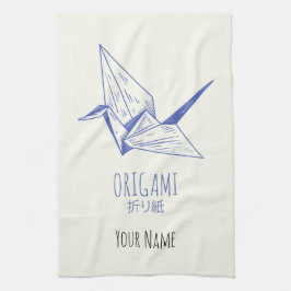 折り紙アート日本の折り畳みアートレトロクレーン キッチンタオル