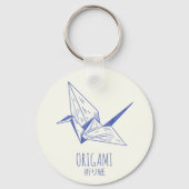 折り紙アート日本の折り畳みアートレトロクレーン キーホルダー (正面)