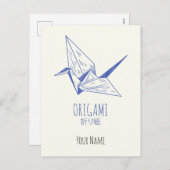 折り紙アート日本の折り畳みアートレトロクレーン シーズンポストカード (正面/裏面)