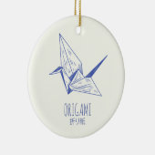 折り紙アート日本の折り畳みアートレトロクレーン セラミックオーナメント (右)