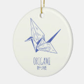折り紙アート日本の折り畳みアートレトロクレーン セラミックオーナメント (左)