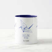 折り紙アート日本の折り畳みアートレトロクレーン マグカップ (中央)