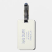 折り紙アート日本の折り畳みアートレトロクレーン ラゲッジタグ (裏面縦)