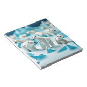 折り紙アート氷の無実:よくはしゃぐベビーホッキョクグマ ノートパッド (アングル)