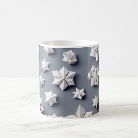 折り紙アート – エレガ凍っていンス：まぶしい雪 コーヒーマグカップ (中央)