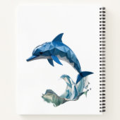 折り紙イルカのバックトゥスクールノート ノートブック (裏面)