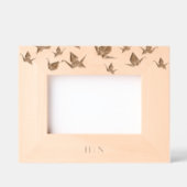 折り紙エレガント紙クレーンモノグラム レーザー彫刻フレーム (正面)