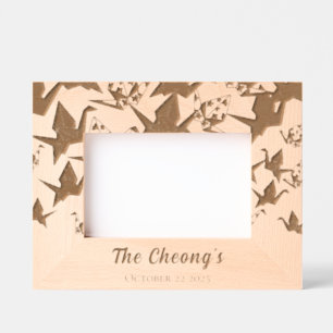 折り紙エレガント紙ク結婚レーン レーザー彫刻フレーム