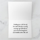 折り紙カード - キリン お見舞いカード カード (内部)