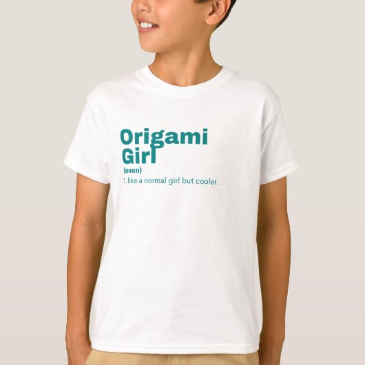 折り紙ガール – Origami Tシャツ (正面)