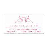 折り紙キスをする紙クレーズアジア結婚ズ セルフインキングスタンプ (デザイン)