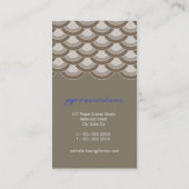 折り紙キスをする紙鶴&スキャロプ禅模様 名刺 (裏面)