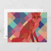 折り紙キツネ ポストカード (正面/裏面)