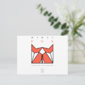 折り紙キツネ ポストカード (スタンド正面)