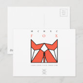 折り紙キツネ ポストカード (正面/裏面)