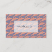折り紙クモダンレーンのパターン紫とオレンジ 名刺 (正面)