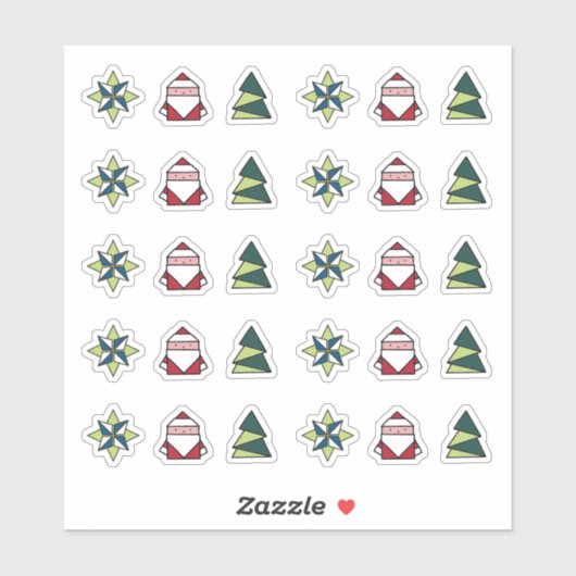 折り紙クリスマスシール シール (シート)