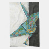 折り紙クレーンフローラデザイン キッチンタオル (縦)