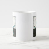 折り紙クレーンフローラデザイン ジャンボコーヒーマグカップ (正面)