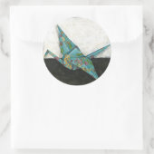 折り紙クレーンフローラデザイン ラウンドシール (バッグ)