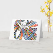 折り紙ク日本のレーン紙ハッピーバースデー折り紙 カード (黄色い花)