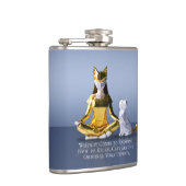 折り紙ゴールドフォイルめい想ヨガのキャットウーマンと猫 フラスク