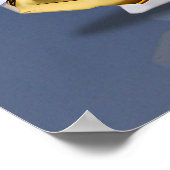 折り紙ゴールドフォイルめい想ヨガのキャットウーマンと猫 ポスター (角)