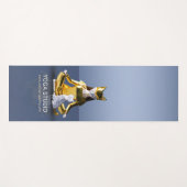 折り紙ゴールドフォイルめい想ヨガのキャットウーマンと猫 ヨガマット (正面(横))