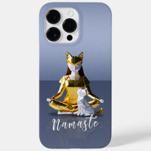 折り紙ゴールドフォイルめい想ヨガのキャットウーマンと猫 Case-Mate iPhone 14 PRO MAXケース