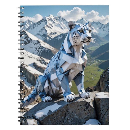 折り紙スノーレパード新学期 ノートブック (正面)