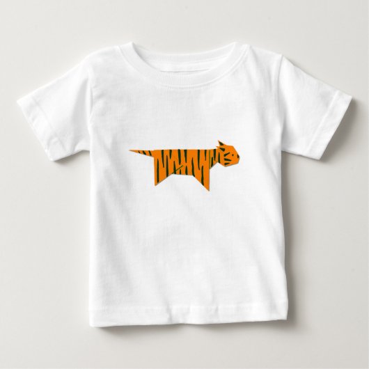折り紙タイガーベビーTシャツ ベビーTシャツ (正面)