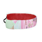 折り紙チンツ(L)ほこりっぽいピンクブルーブラウンホワイト アスレチックヘッドバンド (左)